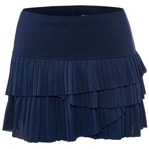 Lucky in Love Pindot Pleat Scallop Skirt Navy M